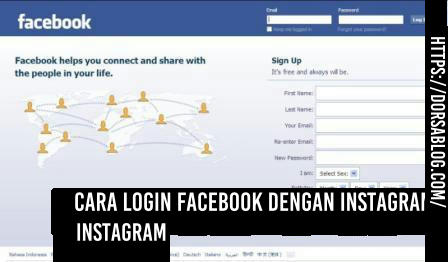 Cara Login Facebook dengan Instagram