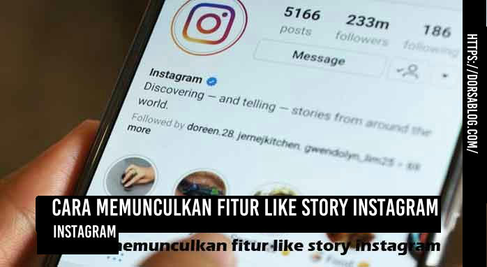 Cara Memunculkan Fitur Like Story Instagram